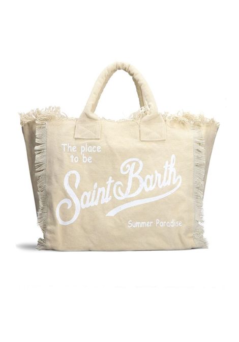 Borsa Mc2 Saint Barth Vanity beige canvas frange MC2 SAINT BARTH | Borse | VANITY00023H11